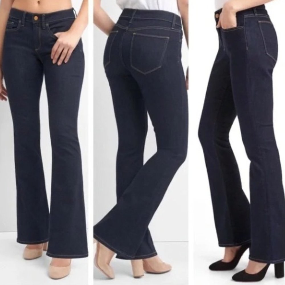 GAP Dark Wash 1969 Curvy Boot Cut Jeans Women's Size 29 / 8R | EUC